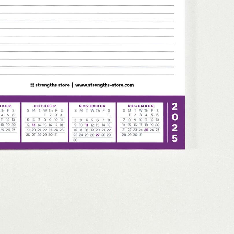 2025 Calendar Notepad | All 34 CliftonStrengths® - Image 2